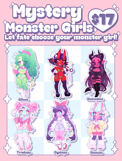 Mystery Monster Girl Charms 2.0!